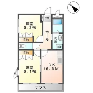 コーポ・ロコモーションL【1階】の間取り