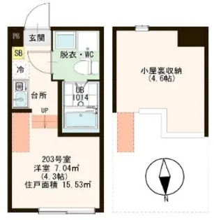ヒロッズ竹ノ塚【2階】の間取り