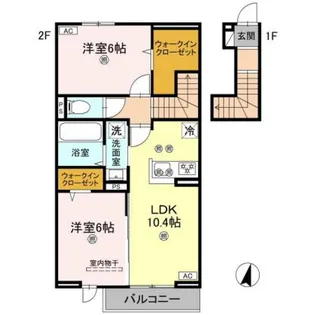 フォーゲルセレーノ A棟【2階】の間取り