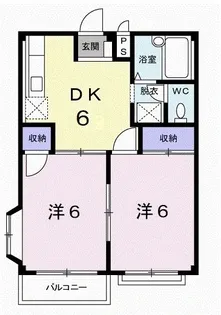 カーサ八幡林【2階】の間取り