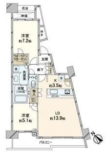 新百合ヶ丘レガートプレイス【4階】の間取り