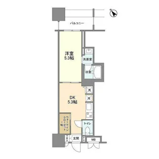 神奈川県横浜市中区扇町1【マンション】の間取り