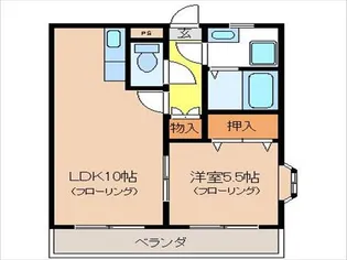 メゾンドカンパーニュ【2階】の間取り
