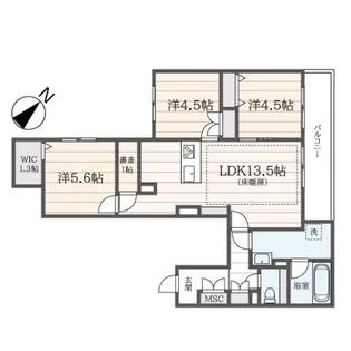 東京都世田谷区深沢5【マンション】の間取り