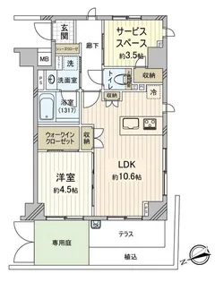 ラ・グラース吉祥寺【1階】の間取り