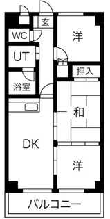 福徳ハイツ【6階】の間取り