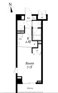東京都新宿区若葉1【マンション】の間取り