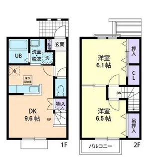 フラワーヒルズBの間取り