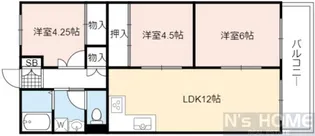 すみれ橋第一コーポ二号棟【11階】の間取り