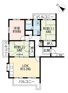 UR奈良青山【4階】の間取り