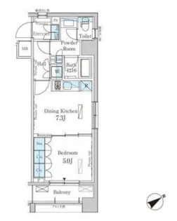 パークアクシス横浜山下町【6階】の間取り