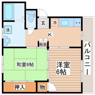 広岡ハイツ【3階】の間取り