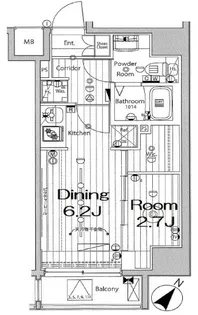 メイクスデザイン川崎III【8階】の間取り