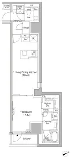 ザ・パークハビオ日本橋茅場町【5階】の間取り
