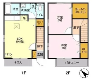 ジュ・マルティII【1階】の間取り