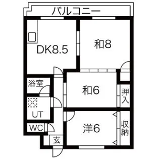 オークランド紫竹【1階】の間取り