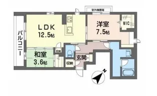 大阪府吹田市岸部北3【マンション】の間取り