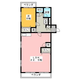 マンション一社【5階】の間取り