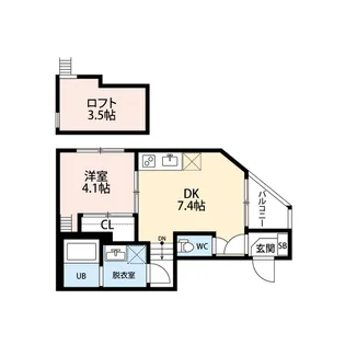 ディアコート日比野【2階】の間取り