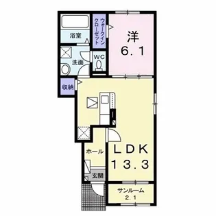 レジデンス フジ B【1階】の間取り