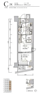 ECREDE上板橋【4階】の間取り