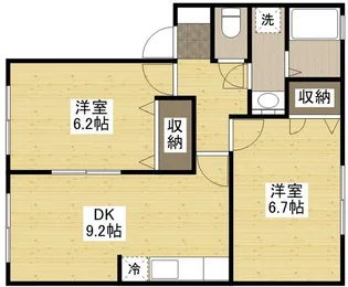 サニーハイツS【1階】の間取り