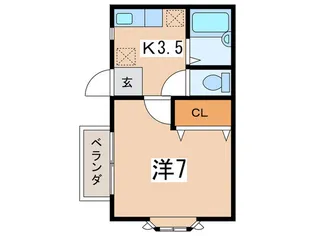 リディア三ツ沢【2階】の間取り