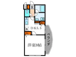 御所山ノ手コ-ポ【2階】の間取り