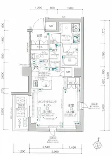デュオステージ北千住II【4階】の間取り