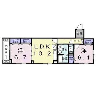グルックパティオ高円寺【2階】の間取り