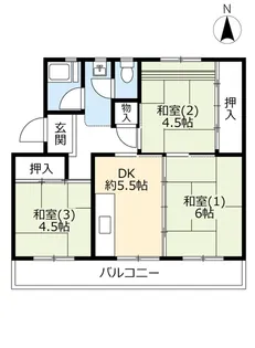 UR桃山南【3階】の間取り
