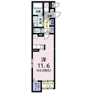 スターカレントI【1階】の間取り