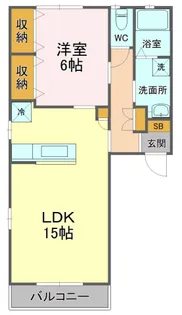 フレデリアB棟【2階】の間取り