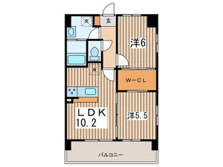バンデューセン上北沢【2階】の間取り