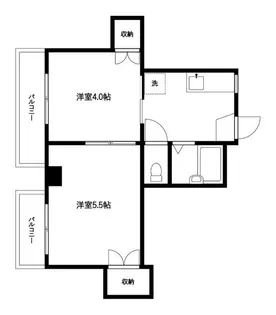 嵯峨野ハイツ【2階】の間取り