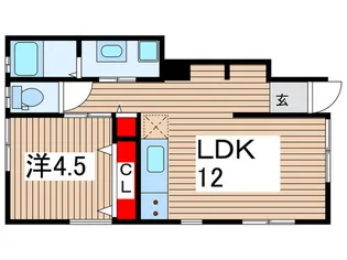 ブラウ国立【1階】の間取り