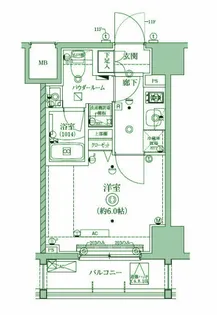 クオリタス南大井【2階】の間取り