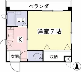 コスモ・ハイツ【2階】の間取り