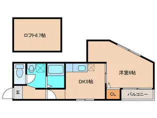 DEAR・FLAT周船寺【2階】の間取り