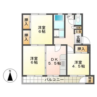 パールテラス【3階】の間取り