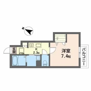 シャーメゾン八幡2丁目【1階】の間取り