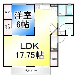 セジュール湯谷【1階】の間取り