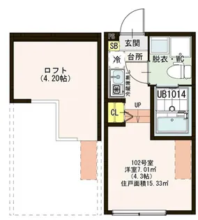 ハーモニーテラス梅田VI【1階】の間取り