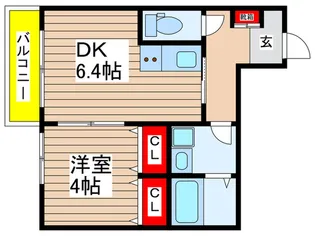 アーバンテラス黒砂台【2階】の間取り