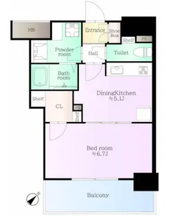 ノーブル代々木上原【2階】の間取り