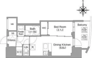 コンフォリア・リヴ大阪本町【2階】の間取り