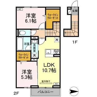 EL viento PISTA【2階】の間取り