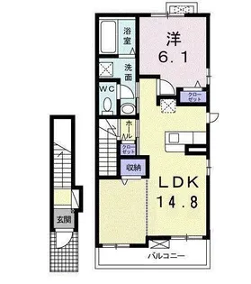 アンソレイェひまわりA【2階】の間取り