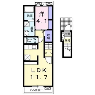 アモーレ今津【2階】の間取り