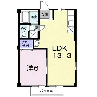 ニューシティー八栗口B【2階】の間取り